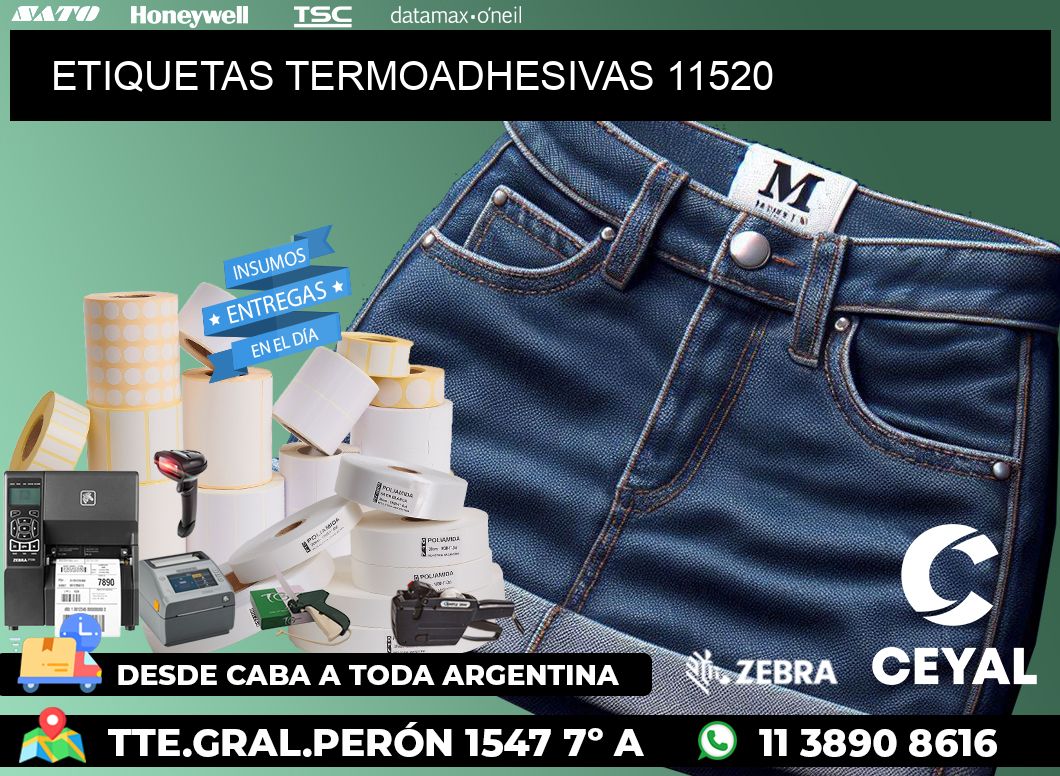 ETIQUETAS TERMOADHESIVAS 11520