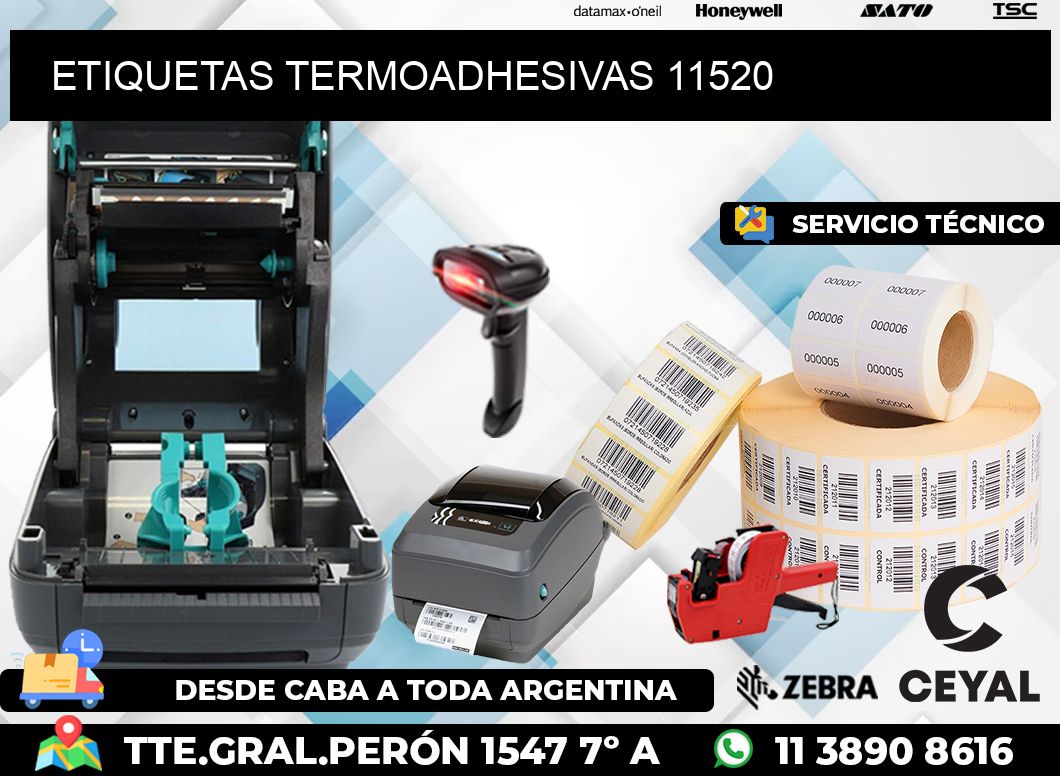 ETIQUETAS TERMOADHESIVAS 11520