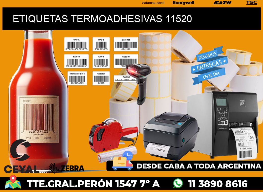 ETIQUETAS TERMOADHESIVAS 11520