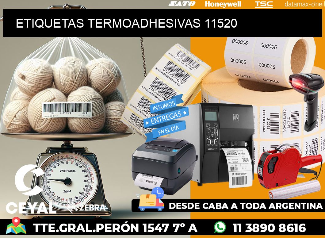 ETIQUETAS TERMOADHESIVAS 11520