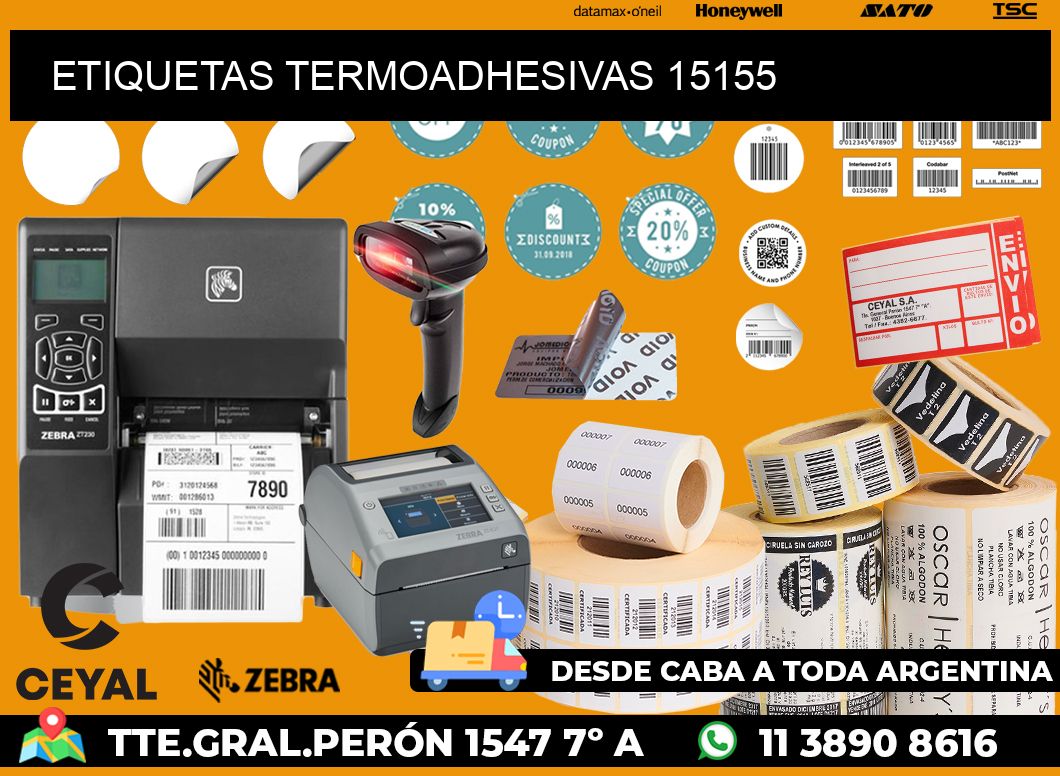 ETIQUETAS TERMOADHESIVAS 15155