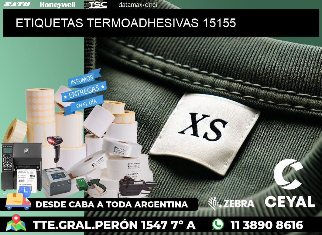 ETIQUETAS TERMOADHESIVAS 15155