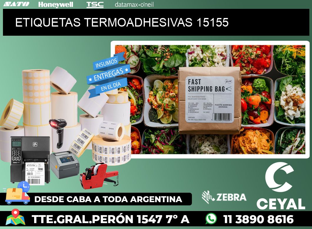 ETIQUETAS TERMOADHESIVAS 15155