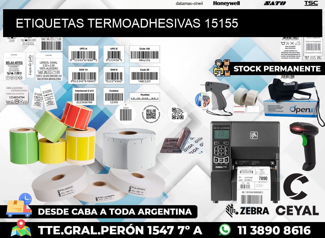 ETIQUETAS TERMOADHESIVAS 15155