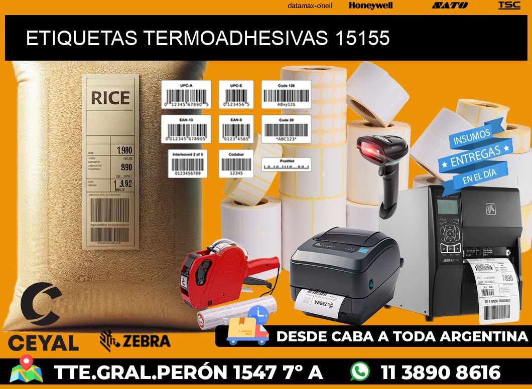 ETIQUETAS TERMOADHESIVAS 15155