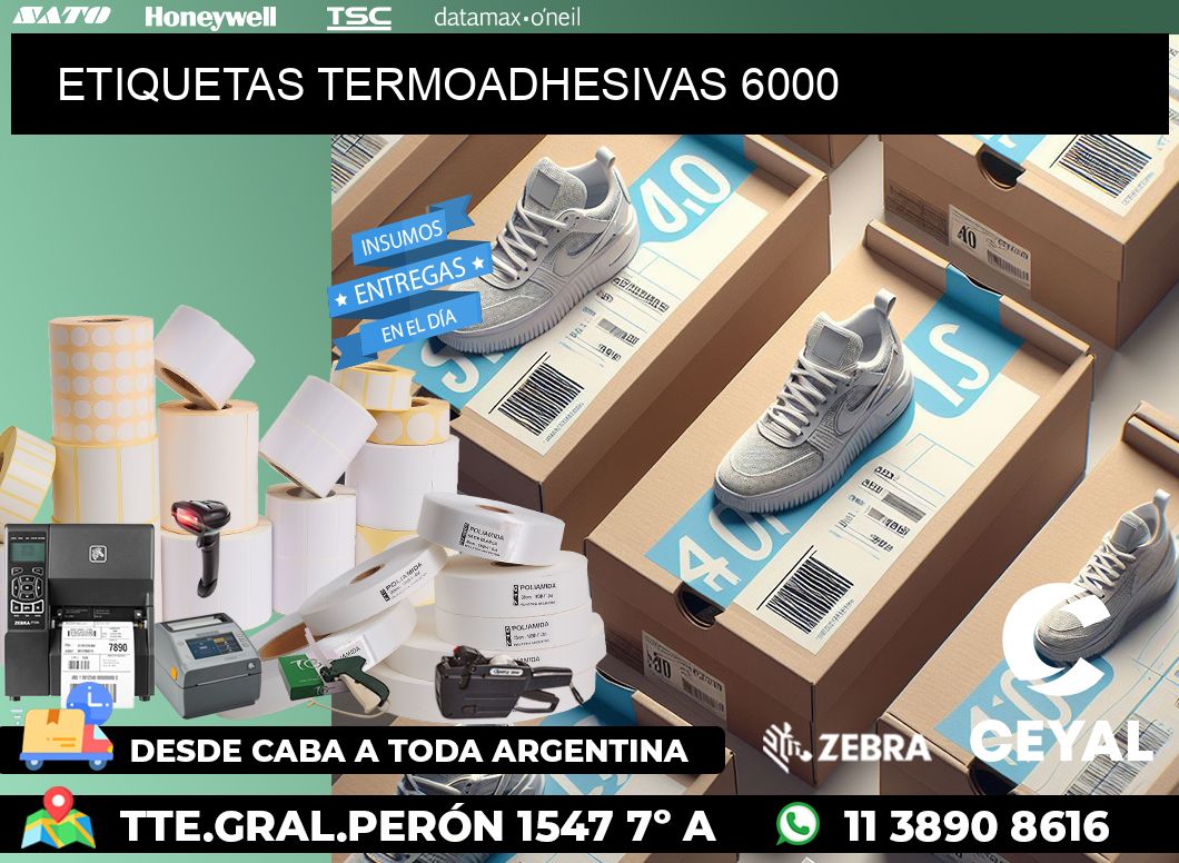 ETIQUETAS TERMOADHESIVAS 6000