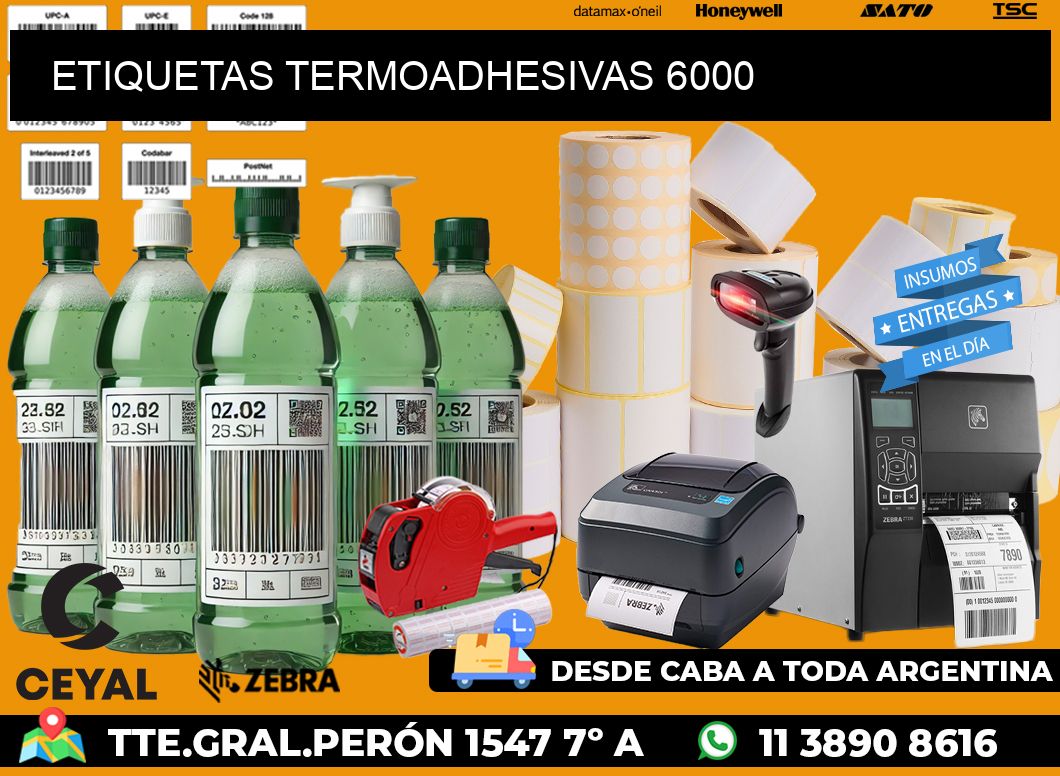 ETIQUETAS TERMOADHESIVAS 6000