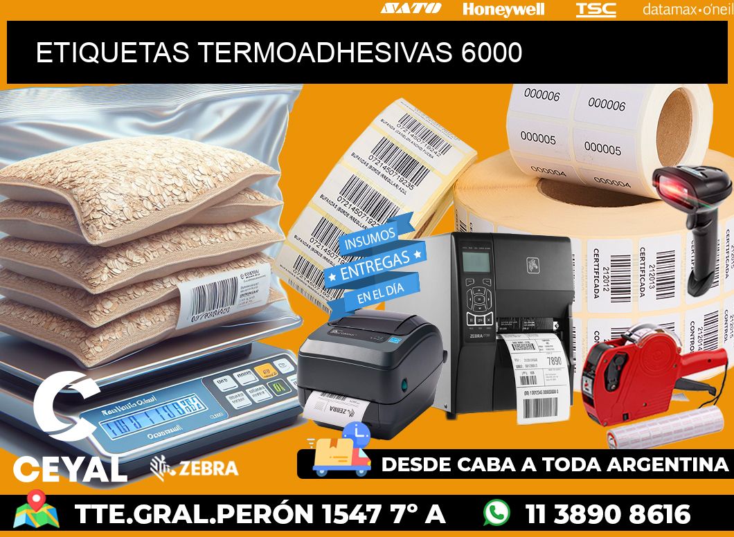 ETIQUETAS TERMOADHESIVAS 6000