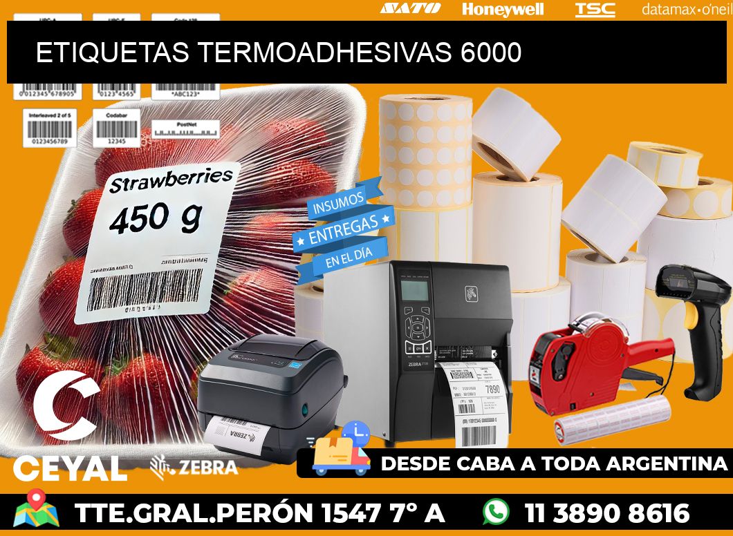 ETIQUETAS TERMOADHESIVAS 6000