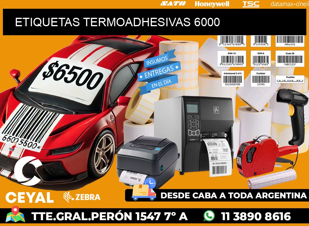 ETIQUETAS TERMOADHESIVAS 6000