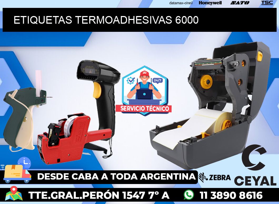 ETIQUETAS TERMOADHESIVAS 6000