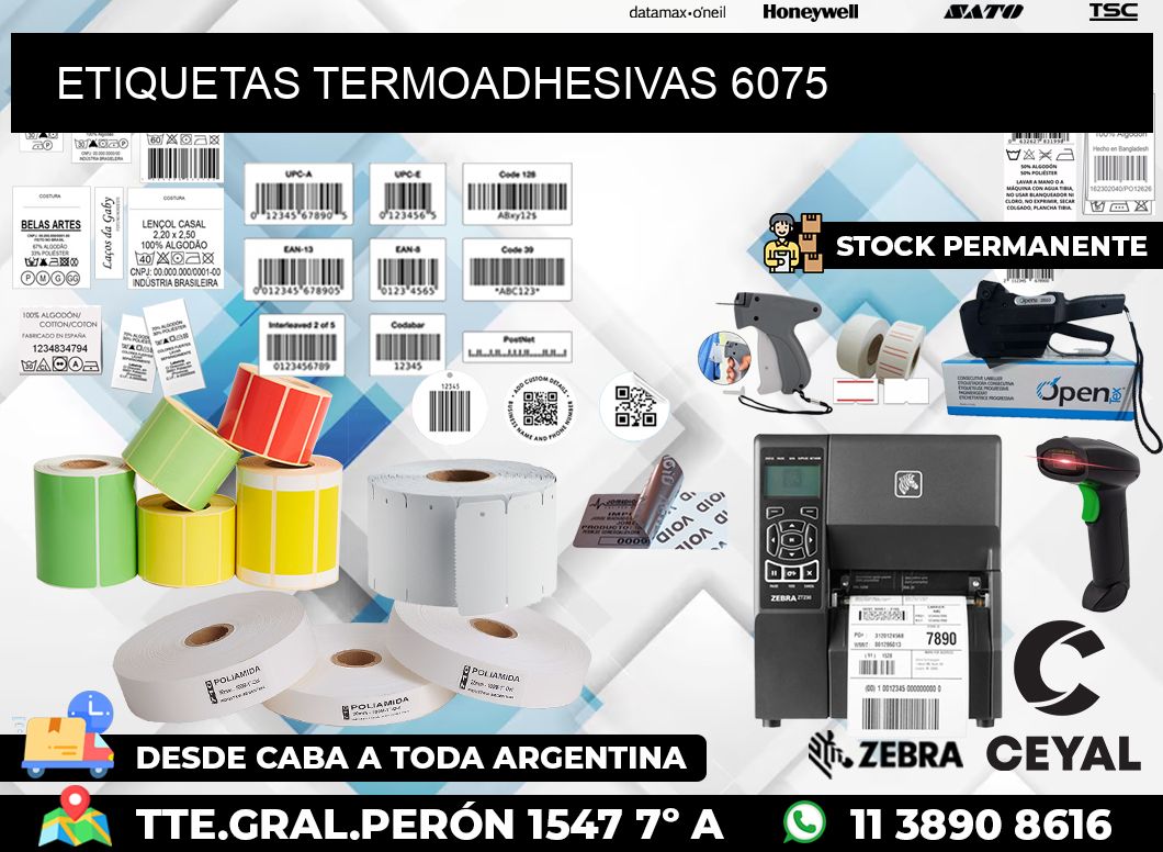 ETIQUETAS TERMOADHESIVAS 6075