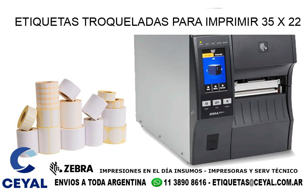 ETIQUETAS TROQUELADAS PARA IMPRIMIR 35 x 22