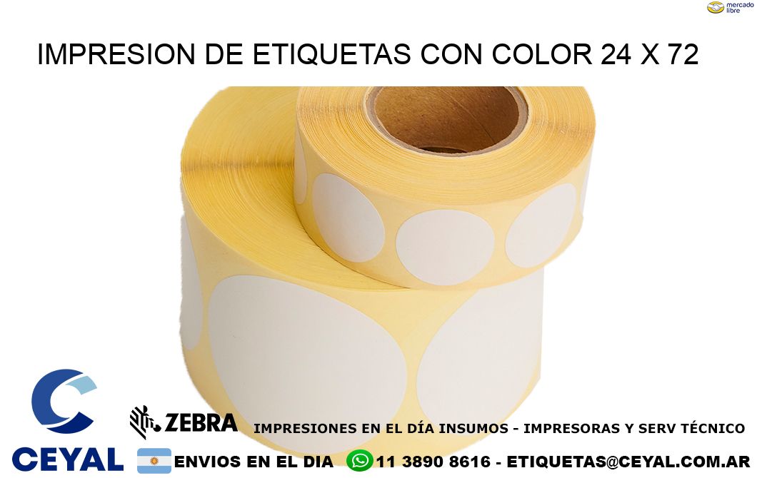 IMPRESION DE ETIQUETAS CON COLOR 24 x 72