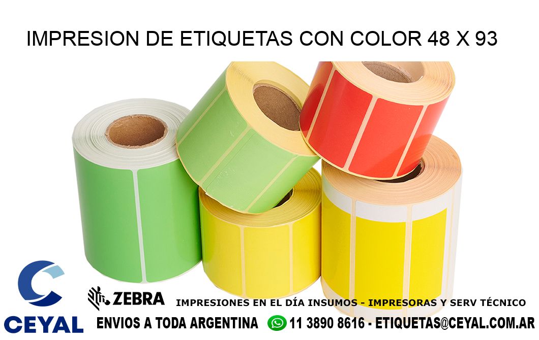 IMPRESION DE ETIQUETAS CON COLOR 48 x 93