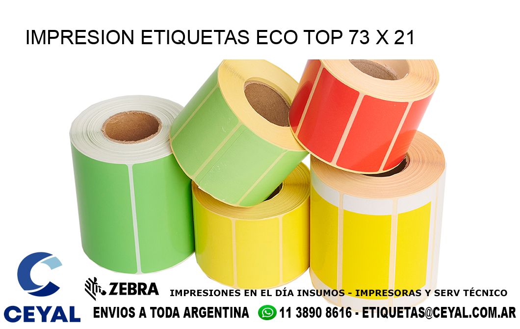 IMPRESION ETIQUETAS ECO TOP 73 x 21