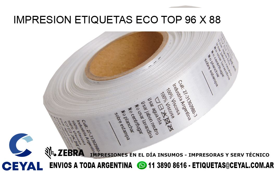 IMPRESION ETIQUETAS ECO TOP 96 x 88