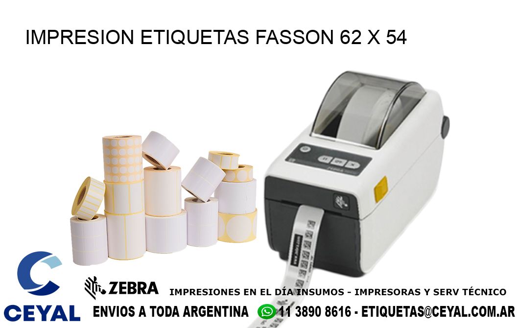 IMPRESION ETIQUETAS FASSON 62 x 54