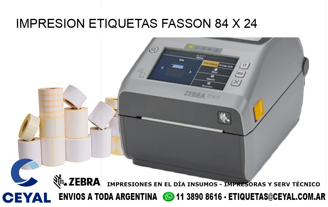 IMPRESION ETIQUETAS FASSON 84 x 24