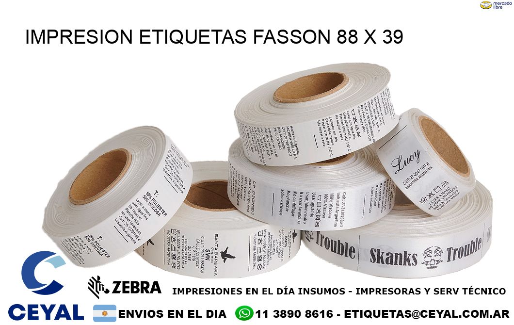 IMPRESION ETIQUETAS FASSON 88 x 39