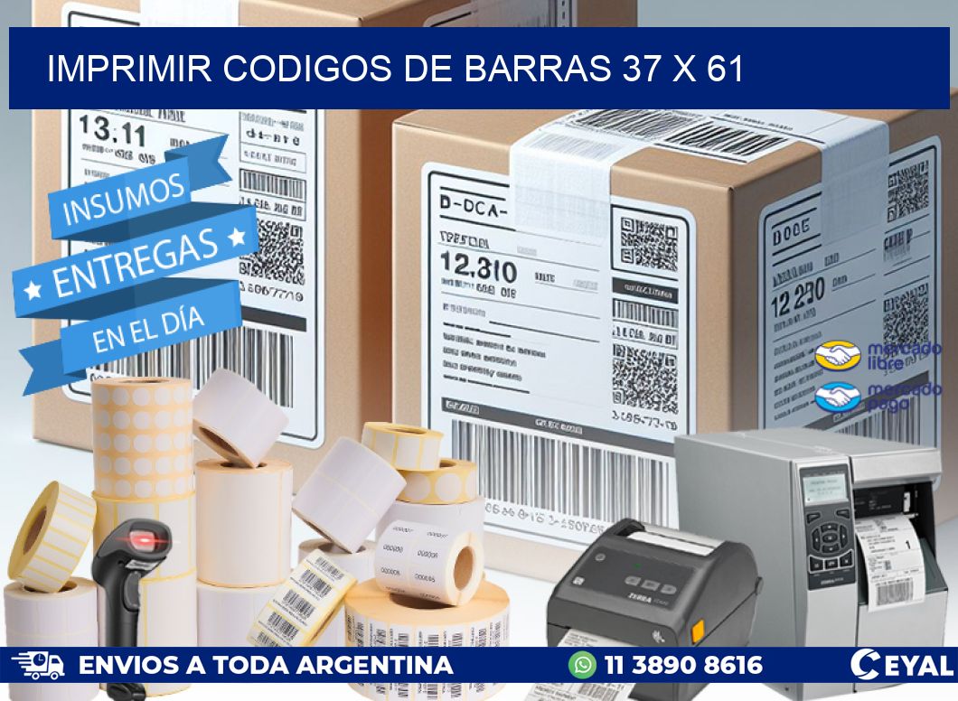 IMPRIMIR CODIGOS DE BARRAS 37 x 61