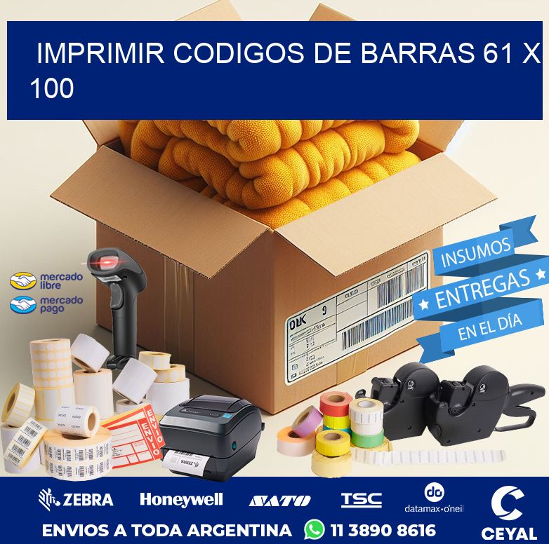 IMPRIMIR CODIGOS DE BARRAS 61 x 100