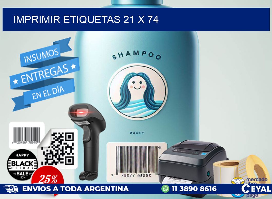 IMPRIMIR ETIQUETAS 21 x 74
