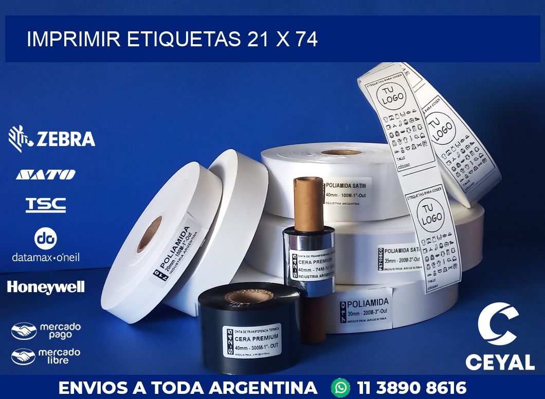 IMPRIMIR ETIQUETAS 21 x 74