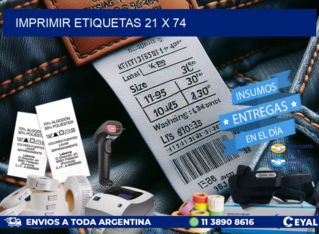 IMPRIMIR ETIQUETAS 21 x 74