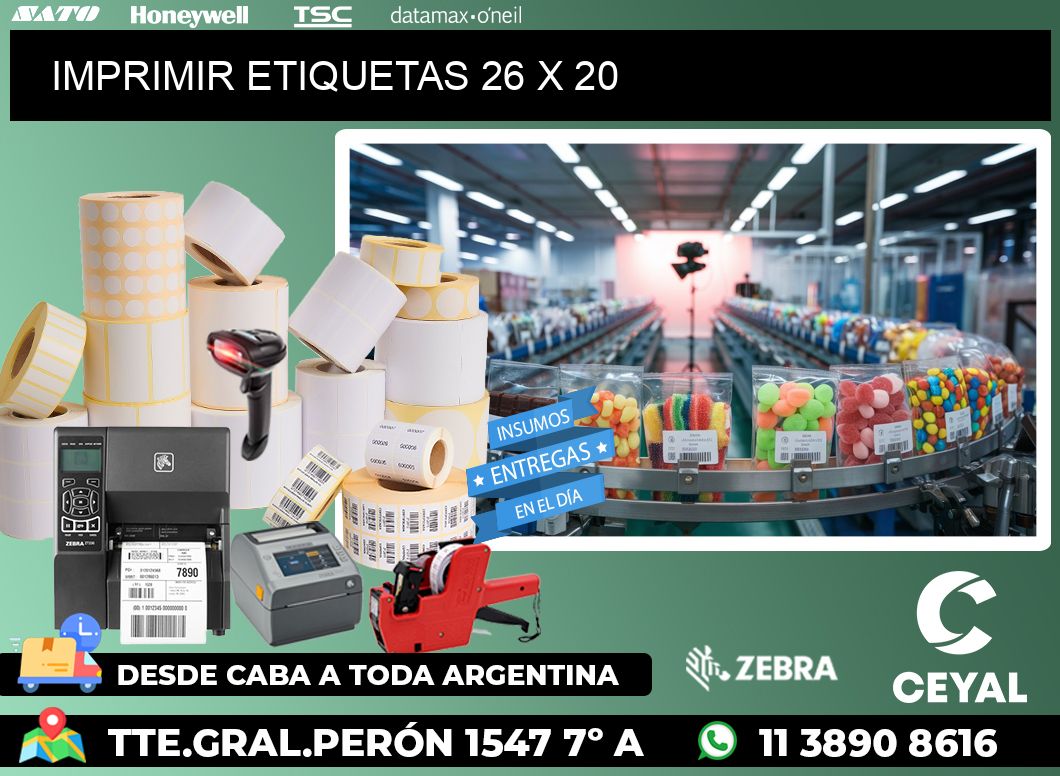 IMPRIMIR ETIQUETAS 26 x 20