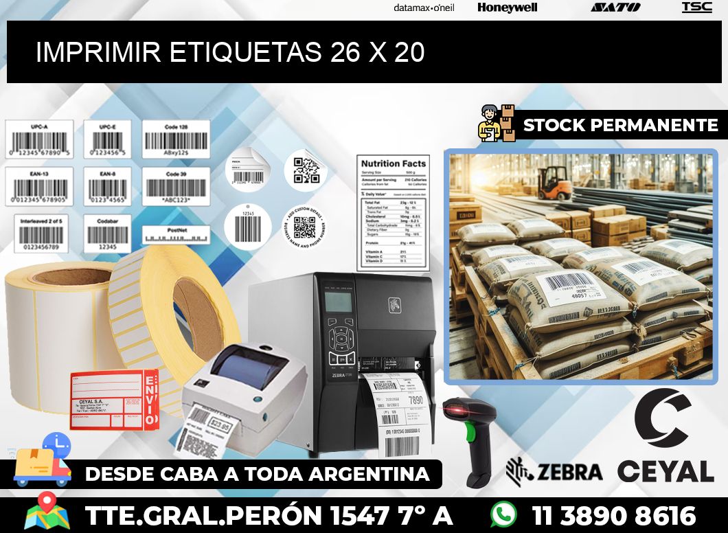 IMPRIMIR ETIQUETAS 26 x 20
