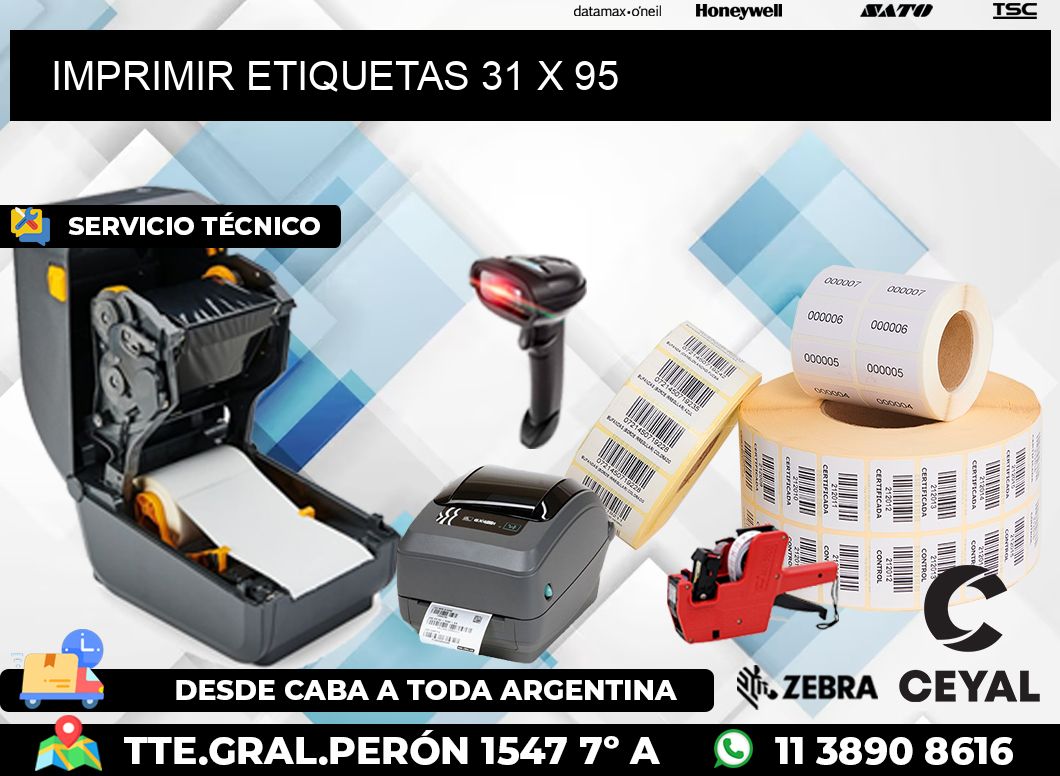 IMPRIMIR ETIQUETAS 31 x 95