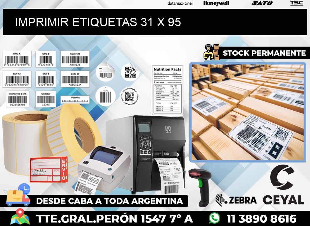IMPRIMIR ETIQUETAS 31 x 95