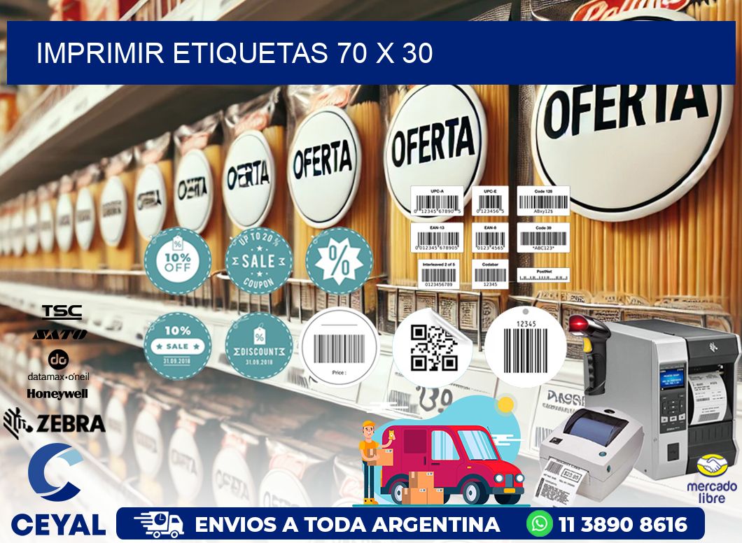 IMPRIMIR ETIQUETAS 70 x 30
