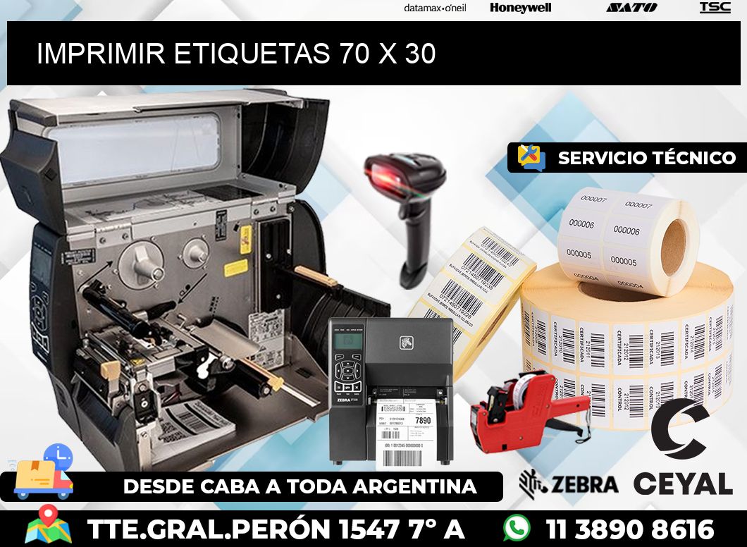IMPRIMIR ETIQUETAS 70 x 30