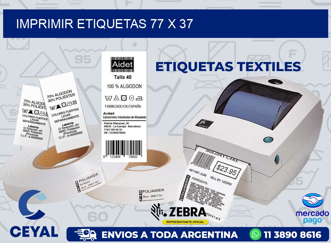 IMPRIMIR ETIQUETAS 77 x 37