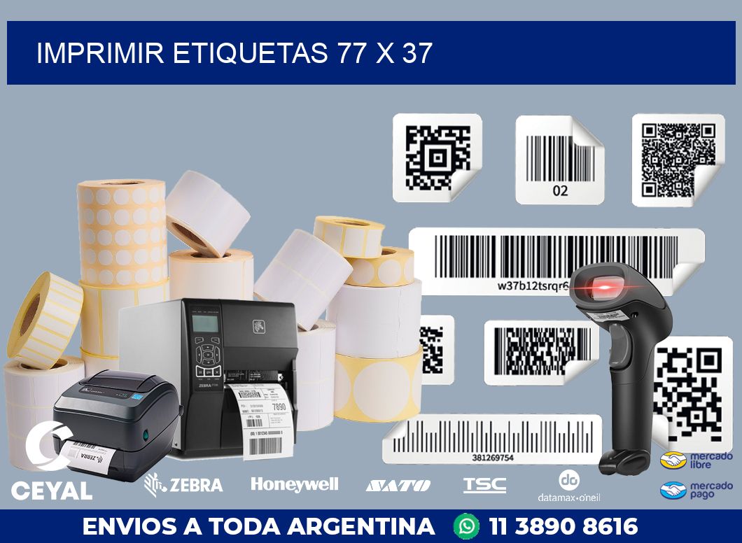 IMPRIMIR ETIQUETAS 77 x 37