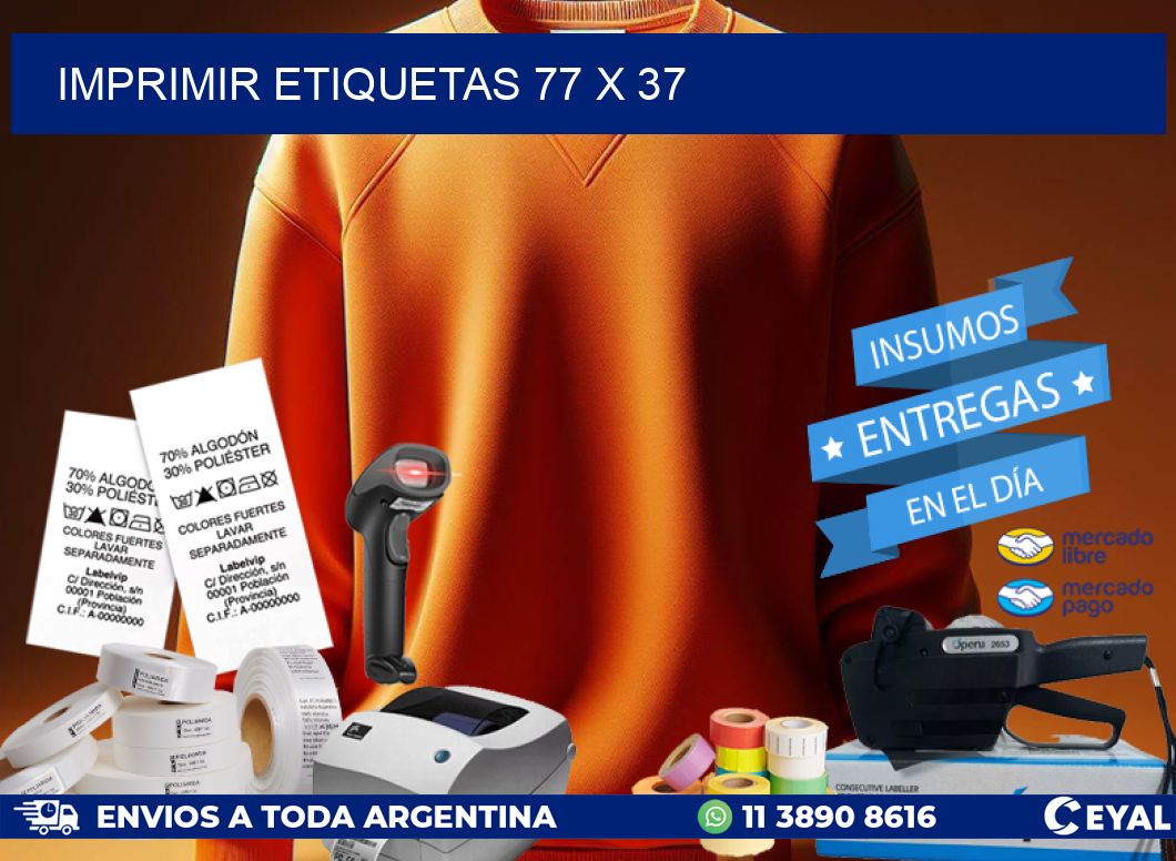 IMPRIMIR ETIQUETAS 77 x 37
