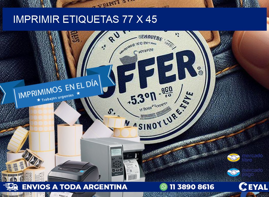IMPRIMIR ETIQUETAS 77 x 45