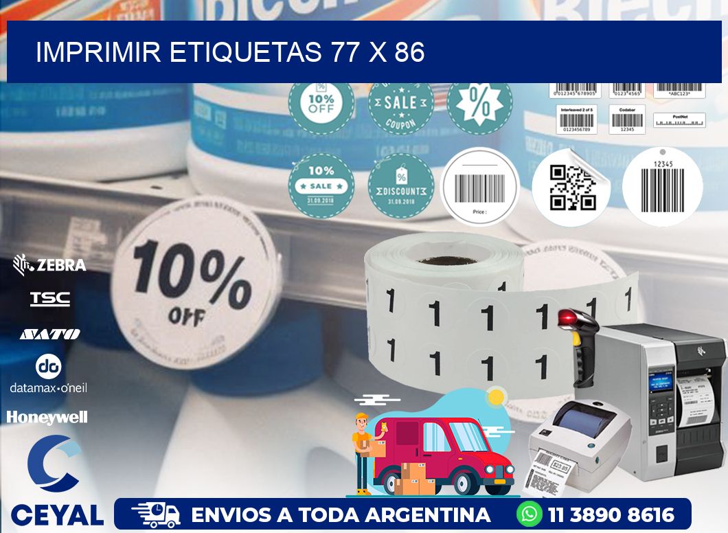 IMPRIMIR ETIQUETAS 77 x 86