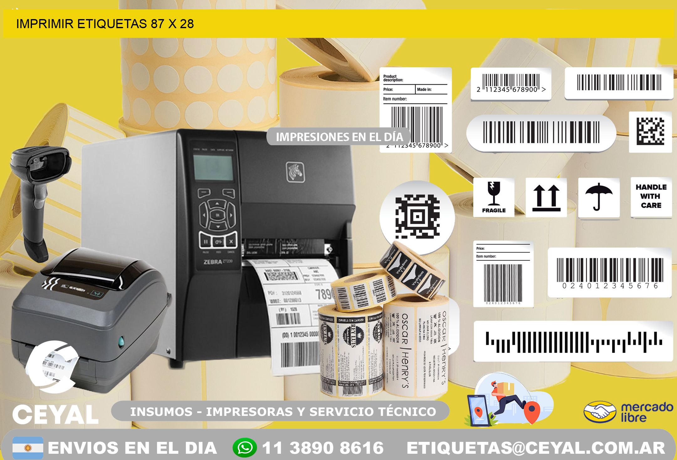 IMPRIMIR ETIQUETAS 87 x 28