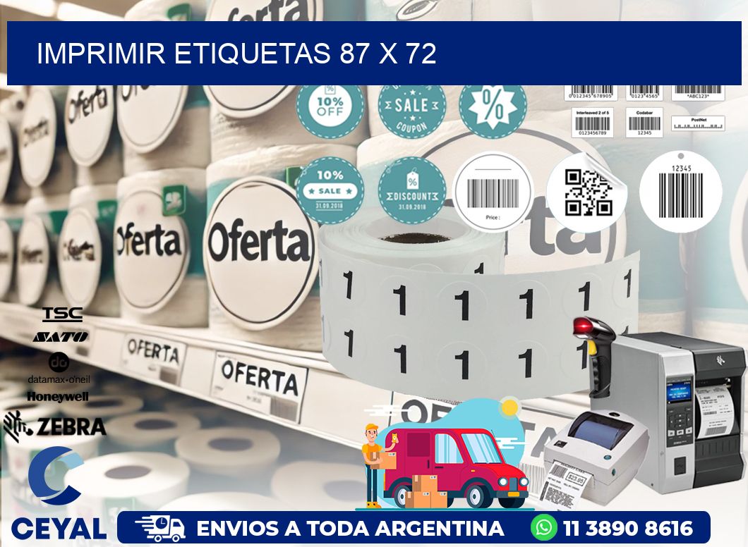 IMPRIMIR ETIQUETAS 87 x 72