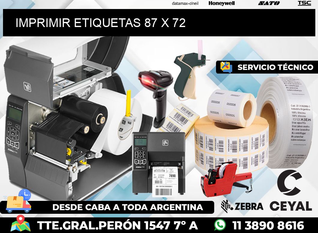IMPRIMIR ETIQUETAS 87 x 72