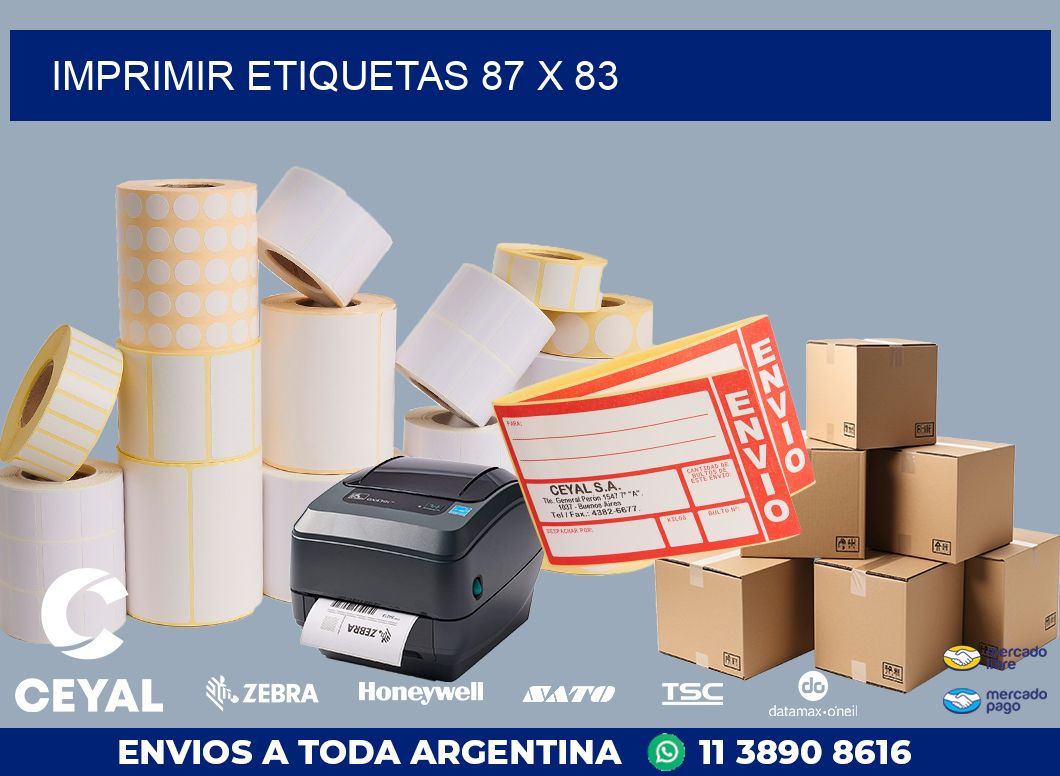 IMPRIMIR ETIQUETAS 87 x 83