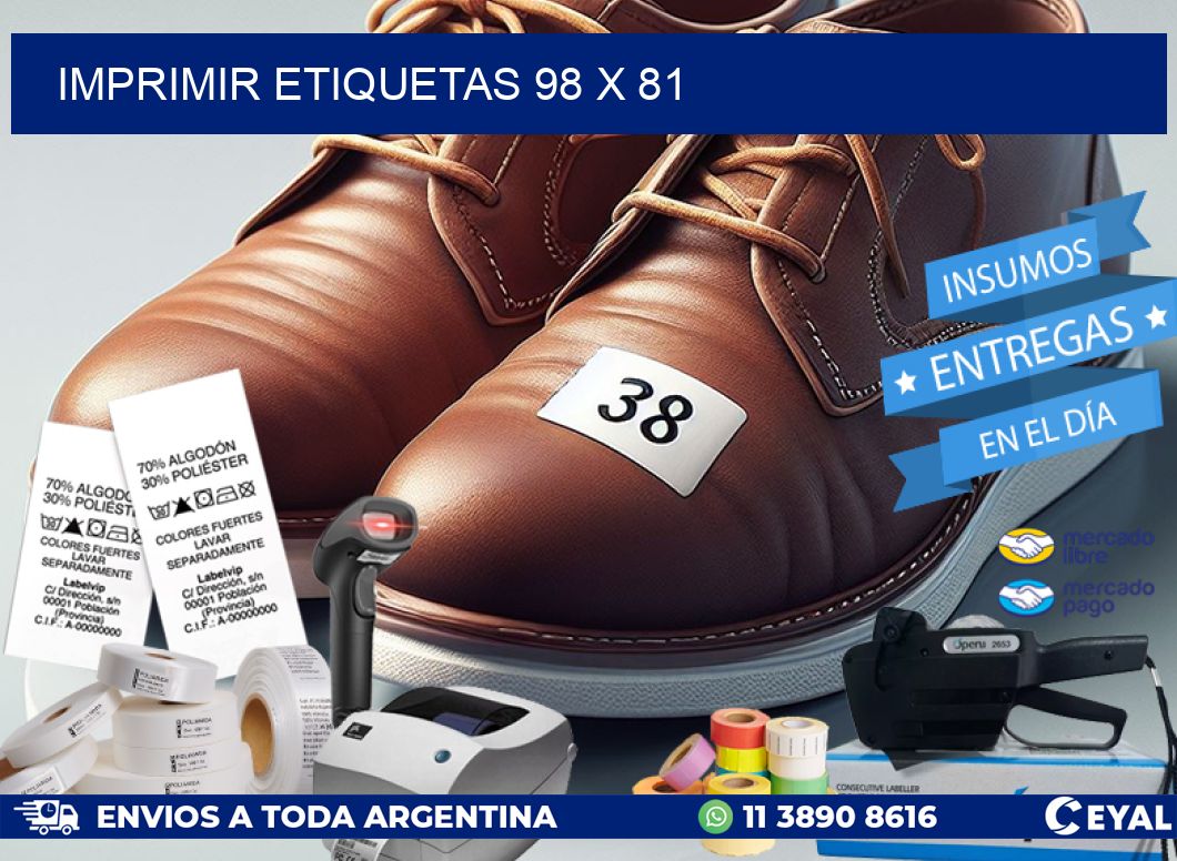 IMPRIMIR ETIQUETAS 98 x 81