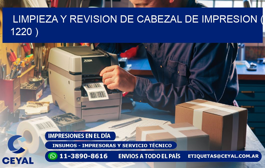 LIMPIEZA Y REVISION DE CABEZAL DE IMPRESION ( 1220 )