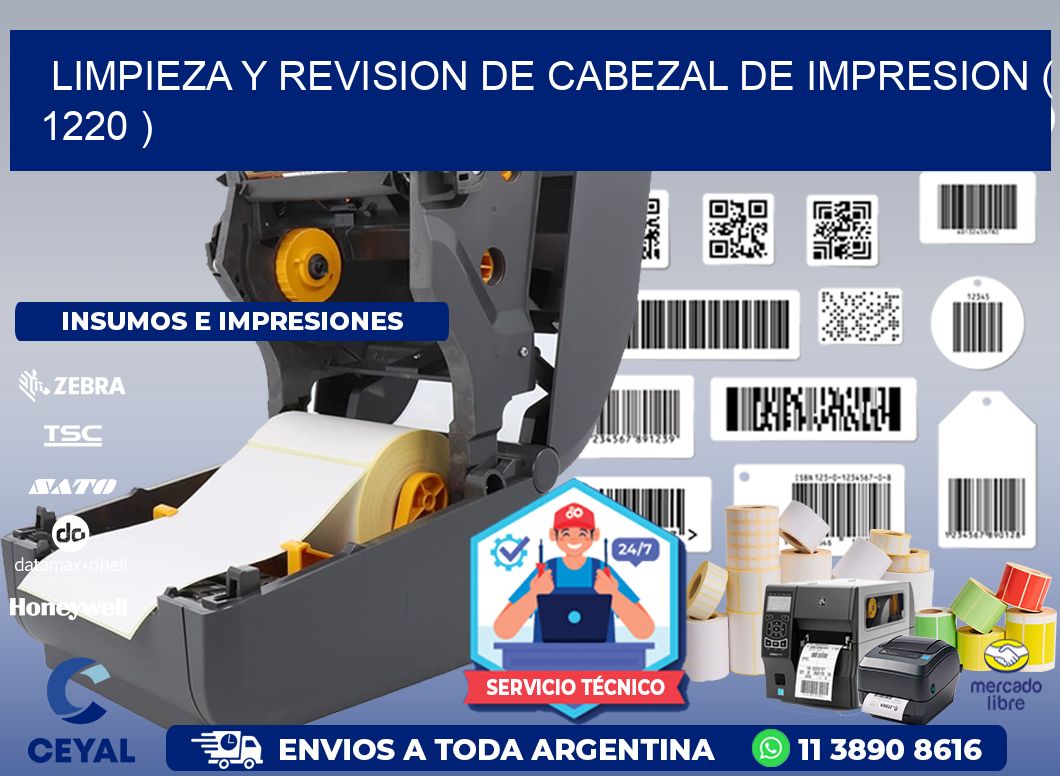 LIMPIEZA Y REVISION DE CABEZAL DE IMPRESION ( 1220 )