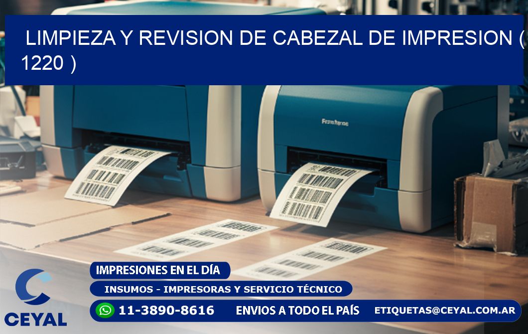 LIMPIEZA Y REVISION DE CABEZAL DE IMPRESION ( 1220 )