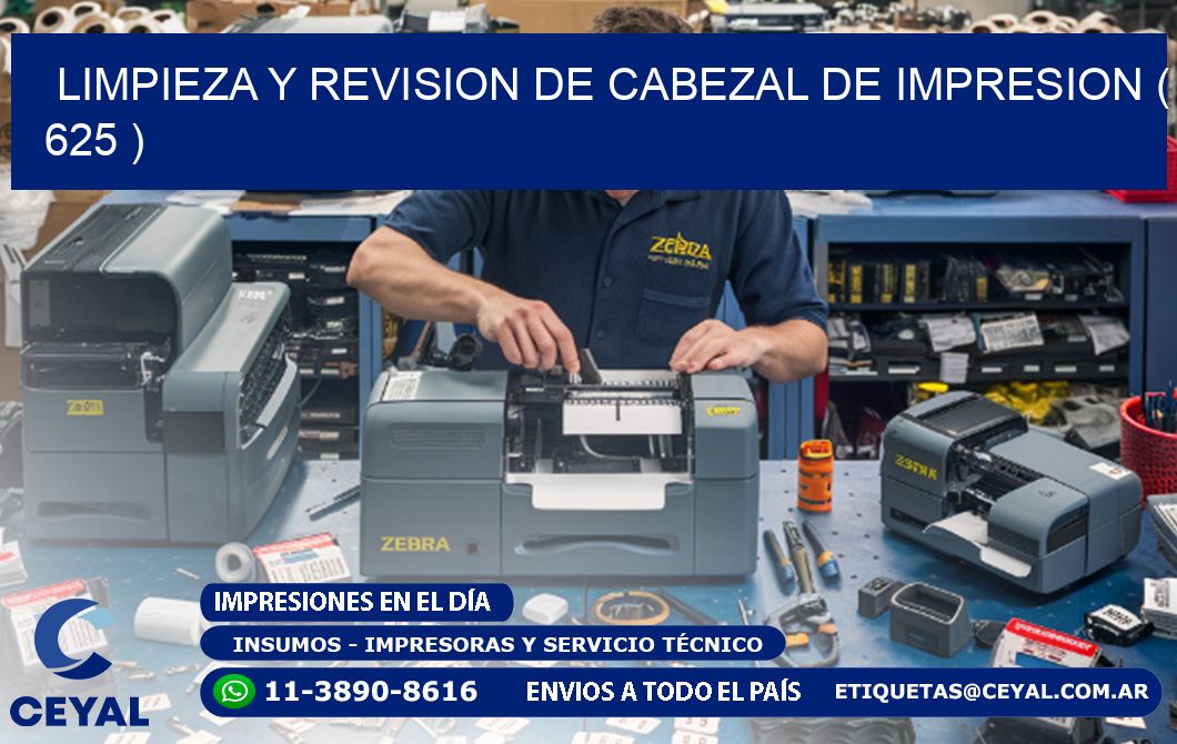 LIMPIEZA Y REVISION DE CABEZAL DE IMPRESION ( 625 )