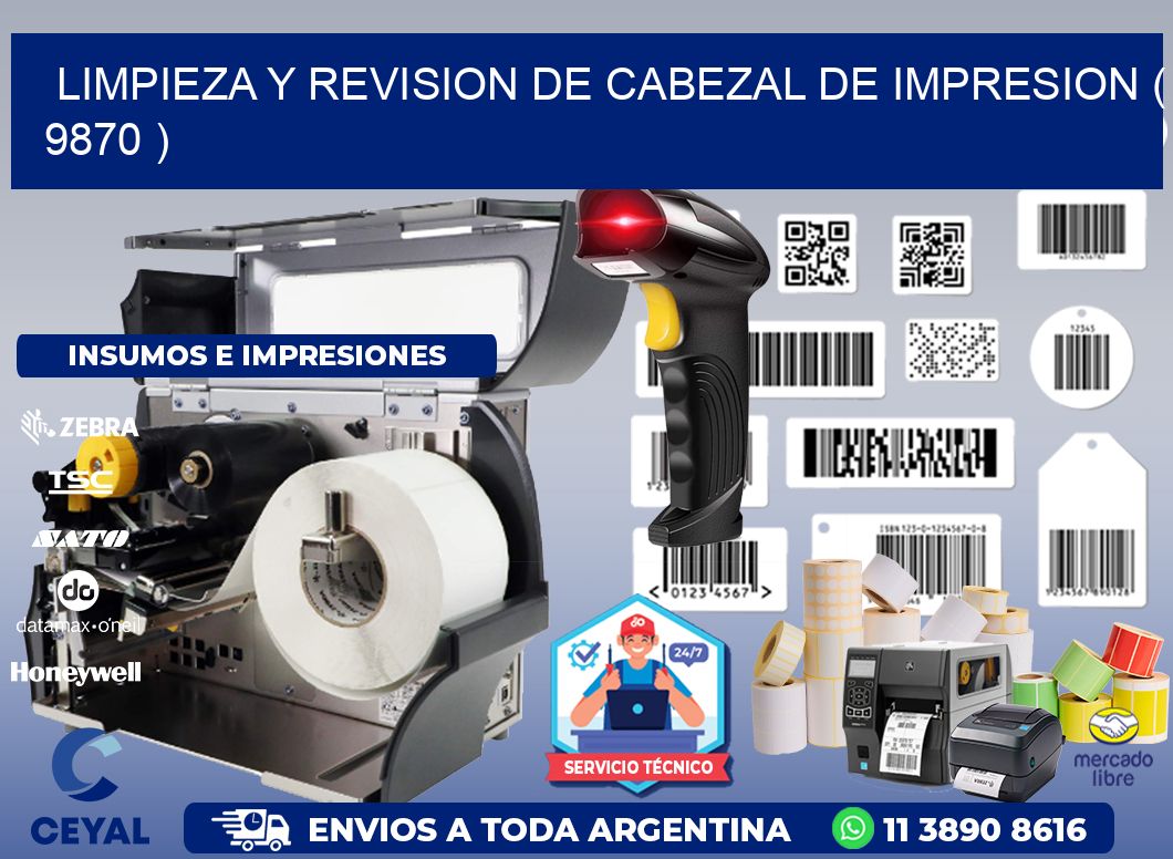 LIMPIEZA Y REVISION DE CABEZAL DE IMPRESION ( 9870 )